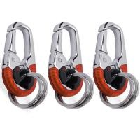 ราคา 3ชิ้นพวงกุญแจสแตนเลสชายหัวเข็มขัดตะขอเกี่ยวสำหรับกิจกรรมกลางแจ้งปีนเขาอุปกรณ์เสริมห่วงกุญแจตะขอตกปลารถแหวนคู่ (21805395570)