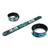 ราคา never shout never ริสแบนด์ Wristband สายรัดข้อมือ กำไล วงร็อค พังค์ อีโม เดธเมทัล ป๊อป เกาหลี NST164NA (214873502)