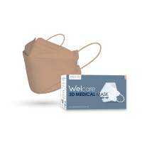ราคา Welcare หน้ากากอนามัยทางการแพทย์ 3D WF 99 สีเบจ P50 (20823260891)