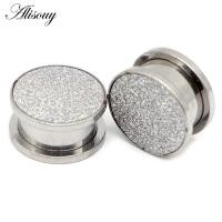 ราคา Alisouy 2PC Glitter ทองคำสีกุหลาบ เงินหูปลั๊กสกรู PiercingTunnel ที่ขยายรูเจาะหูแบบใสอัญมณีประดับร่างกายเนื้ออุโมงค์ต่างหู (8625319362)