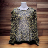 ราคา เสื้อแขนยาวผ้าชีฟองลายเสือแบรนด์H M (21324359503)