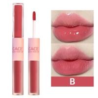 ราคา กันน้ำยาวนานลิปเคลือบริมฝีปากสี2in1ลิปกลอสกระจกลิปสติกเนื้อแมทเครื่องสำอางเกาหล (23101769668)