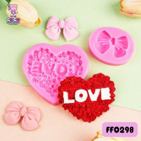 ราคา พิมพ์ฟองดองหัวใจ LOVE โบว์ วาเลนไทน์ น่ารัก ทำขนม คุกกี้ (21405845643)