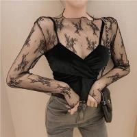 ราคา เสื้อแขนยาวสีดำ ซีทรูลูกไม้ รุ่นใหม่ สวยแซ่บเก๋ๆ (22351224518)