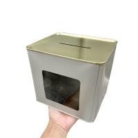 ราคา กระปุกออมสินปี๊บ พร้อมตารางออมเงิน ปี๊บออมสินลายหัวใจ สูง 15 (22628917348)