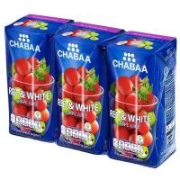 ราคา CHABAA ชบา น้ำองุ่นแดง ผสมน้ำองุ่นขาว และ น้ำส้มวาเลนเซียผสมเนื้อส้ม 40 ขนาด 180 มล แพ็ค X 3 กล่อง (15365253442)