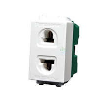 ราคา เต้ารับเดี่ยว 2 ขา PANASONIC ขากลม แบน 16A 250V ของแท้ 100 รุ่น WEG10919 แพ็ค 10 ชิ้น ราคาถูกที่สุด (23046516249)