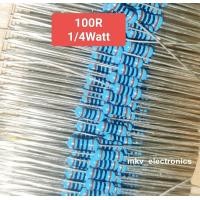 ราคา 100ตัว 100R 100โอห์ม 1 Metal Film Resistor 1 4Watt 1 4วัตต์ (22454380265)