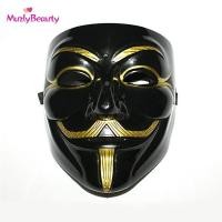 ราคา Muzly V Vendetta Costume Mask Guy Fawkes Anonymous Halloween Cosplay Party Fancy Dress Black (20690732454)
