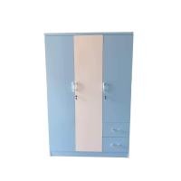ราคา ตู้เสื้อผ้า 4ฟุต 3ประตู ไม้MDF ขนาดกว้าง120cm ลึก50cm สูง180cm มี5สี ดำ ขาว ฟ้า ชมพู เขียว (16484848506)
