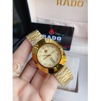 ราคา นาฬิกาผู้ชายระบบควอมซ์ ราโด้ ขนาดหน้าปัด 39 มิลลิเมตร หน้าปัดสีทองสายสีทอง1 (21502594443)