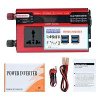 ราคา เตรียมจัดส่ง แปลงไฟ 12v TO 220v อินเวอร์เตอร์ เครื่องแปลงไฟ pure sine wave inverter 4 USB 12V แปลงไฟ รถยนต์ สายไฟรถยนต์ (21906394283)