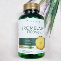 ราคา โบรเมเลน บรอมีเลน โบรมีลีน Pineapple Enzyme Bromelain 1700 mg 90 Quick Release Capsules Carlyle (20978753591)