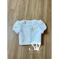 ราคา เสื้อคอวีครอปสีขาวมุก ผ้าถุงสำเร็จรูป ชุดไทยใส่ทำบุญ เสื้อผ้าไหมอิตาลี งานเกรดดี เกรดพรีเมียร์ ชุดไทย เสื้อคลอป (22934237713)