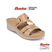 ราคา Bata บาจา Comfit รองเท้าเพื่อสุขภาพ แบบสวม เสริมส้นสูง 1 นิ้ว สำหรับผู้หญิง สีเบจ 6018169 สีดำ 6016169 (22980149487)