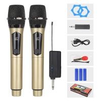 ราคา พร้อมส่ง ไมโครโฟนไร้สาย uhf ไมค์คู่แบบมือถือ ไมค์โครโฟน ชุดรับ ส่งไมโครโฟนไร้สาย ไมโครโฟนแบบพกพา (22892642530)