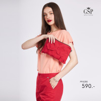 ราคา GSP Clutch BAG REDESIGN Handmade flora pattern กระเป๋า คลัช สีแดง P9XZRE (22949261787)