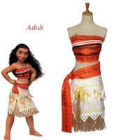 ราคา ชุดแฟนซี เสื้อผ้าผู้หญิงผู้ใหญ่ เจ้าหญิงโมอาน่า กดิสนี่ย์ส Disney Moana Dress Cosplay Costume for Adult (23051265169)