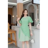 ราคา Mandy dress เดรสออกงาน สวยหรู งานแต่งป้ายชีฟอง แขนบอลลูน (22559591185)