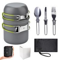 ราคา HikeHaven ชุดหม้อตั้งแคมป์กลางแจ้งสำหรับ1 2คนเครื่องครัวสำหรับตั้งแคมป์แบบพกพาพร้อมอุปกรณ์บนโต๊ะอาหาร (23005913247)