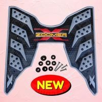 ราคา แผ่นยางรองเท้า ปูเท้า มอเตอร์ไซค์ Zoomer x ลายรังผึ้ง สีเทา (6197822623)