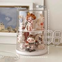 ราคา กล่องใส่ art toy ชั้นวางโมเดล กล่องใส่โมเดล มีสองสีให้เลือก กล่องใส่เลโก้ รองรับตุ๊กตาได้ 8 10 ตัว หมุนได้360 (22898358043)
