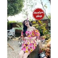 ราคา เซตลายดอก สงกรานต์ แถมโบว์ผูกผม ชุดลายดอก ชุดเซต เสื้อกางเกง (20621507622)