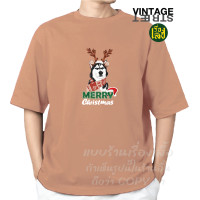 ราคา เสื้อเด็ก ผู้ใหญ่ เสื้อคริสต์มาส MERRY CHRISTMAS สกรีนลายเจ้าหมาน่ารักๆ ผ้าCOTTON100 (23133988488)