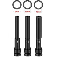 ราคา 8 12mm ลูกบล็อค ยาว128MM ขนาด4หุน สีดำ ลูกบล็อก ปากหกเหลี่ยม 1 2นิ้ว 4หุน ลูกบ๊อก บล็อกลม ชุดลูกบล็อกยาว ชุดบล็อก ชุดประแจไฟฟ้า ลูกบล็อคลมยาว (22958618677)