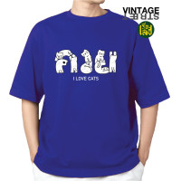 ราคา เสื้อยืดลายแมวกวนๆ เสื้อทาสแมว สกรีนลายแฟชั่นแมวน่ารักๆ ผ้าCOTTON100 (22435597170)