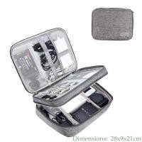 ราคา เคสที่เก็บสายพกพาสำหรับการเดินทางอุปกรณ์เสริมสำหรับอิเล็กทรอนิกส์ดิจิตอลกันน้ำถุงเก็บสายเคเบิลสำหรับสายชาร์จ (22801145418)