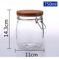 ราคา ขวดโหลแก้วมีฝาปิดสูญญากาศ โหลแก้วใส โหลแก้วสูญญากาศ มีฝาแก้ว และฝาไม้ Vacuum Glass Jar (12514909831)