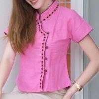 ราคา เสื้อคอจีนป้ายแขนสั้นปักลายดอก เสื้อผ้าฝ้าย เสื้อพื้นเมือง (21224221180)