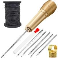 ราคา ชุดเข็มเย็บหนัง DIY พร้อมด้ายขี้ผึ้ง เข็มเย็บรองเท้า เข็มเย็บผ้า สําหรับซ่อมแซมรองเท้า เต็นท์ (23115765331)
