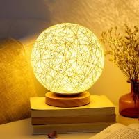 ราคา YEYA โคมไฟตั้งโต๊ะ Night Light hemp Ball cane โคมไฟ LED Night Light โต๊ะ STAR LIGHT บรรยากาศเด็กของขวัญ USB โคมไฟห้องนอนโคมไฟข้างเตียง (22729776127)