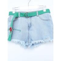 ราคา ซีรีส์ Cc ของแท้ ผู้หญิง ฤดูร้อน ผ้าฝ้าย เดนิม คําปัก Hot กางเกงขาสั้น สั้นพิเศษ กางเกงยีนส์ สีฟ้าอ่อน Washed Out Style (22896996229)