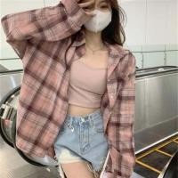 ราคา เสื้อเชิ้ตลายสก๊อตสีชมพูของผู้หญิงระดับไฮเอนด์พร้อมปกโปโลหวานเผ็ดออกแบบแขนยาวป้องกันแสงแดด (22698859193)
