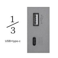 ราคา VISWE เต้ารับ เต้ารับ usb เต้ารับ usb สวิตไฟ แผงสวิตช์ ปลั๊กไฟ 2 ขา 20a ปลั๊กไฟ 3 ขา 2 way switch grey switch118 72mm แผงพลาสติก (23142905673)