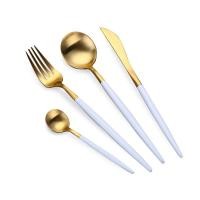 ราคา ด้ามทอง ช้อนส้อม ช้อน ส้อม มีด cutlery spoon (22732142649)