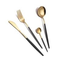 ราคา ด้ามทอง ช้อนส้อม ช้อน ส้อม มีด cutlery spoon (22732142644)