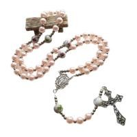 ราคา สร้อยคอลูกปัดแก้วรูปไม้กางเขนลูกประคำของขวัญคาทอลิกพร้อมการ์ดศักดิ์สิทธิ์ของขวัญประดับลูกปัดลูกปัดทรงกลมอธิษฐาน (18616546088)
