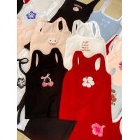 ราคา ครอปสายเดี่ยว กล้าม เป็นงานลายเล็ก ขายคละลายคละแบบ ราคา 1ตัว (22979904209)