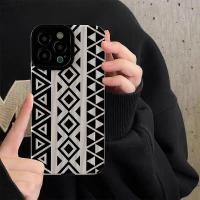 ราคา เคสโทรศัพท์ผิวหนังลายสานเพชรทรงสามเหลี่ยมสำหรับ iPhone 14 13 12 11 Pro Max 12 13 Mini 6 6S 7 8 Plus X XR XS Max เคสหลังแฟชั่นที่สร้างสรรค์เคสโทรศัพท์พร้อมคลุมทั้งหมดฝาครอบป้องกันกล้องเลนส์ (2005898948