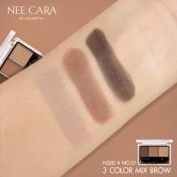 ราคา NEE CARA 3 COLOR BROW POWDER นีคารา พาเลทคิ้ว ที่เขียนคิ้ว เครื่องสำอาง eyebrow คิ้วฝุ่น N300 (12401344364)