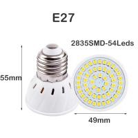 ราคา หลอดโคมไฟ GU10 MR16 E27 AC 220V 3W 5W 7W หลอดสปอตไลท์ไฟ LED 36 54 72ไฟเฉพาะจุด LED 2835 Grow ไฟในบ้านไฟปลูกพืช (20055017940)