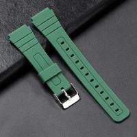 ราคา สายสายข้อมือสำหรับเปลี่ยนซิลิโคนนิ่ม18มม สำหรับสำหรับ Casio แนวสปอร์ตสายรัดข้อมือสีทองสีโรสแบล็คตะขอ F91W F84 F105 108 A158 168 AE1200 1300อุปกรณ์เสริมสำหรับนาฬิกา (22971931510)