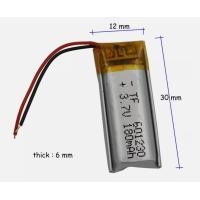 ราคา 3 7V 180MAh 601230แบตเตอรี่ลิเธียมโพลิเมอร์ LiPo แบตเตอรี่เซลล์สำหรับ Mp3 GPS PSP ชุดหูฟังหูฟังบลูทูธสมาร์ทนาฬิกา (22887346895)