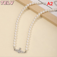 ราคา TELV สร้อยคอวินเทจผู้หญิงสร้อยคอดาวเสาร์เครื่องประดับจี้ (22569510557)
