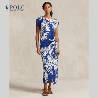ราคา Polo Ralph Lauren ชุดเดรสผู้หญิง Floral Linen Faux Wrap Dress รุ่น WMPODRSNFA20602 สีฟ้า (21846352473)
