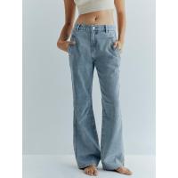 ราคา Pomelo กางเกงยีนส์เอวต่ำ Low Waist Straight Jeans (22847522893)